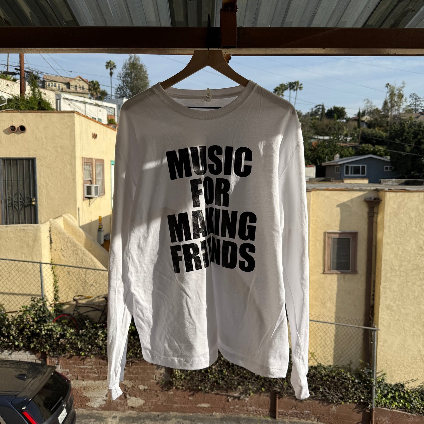 Music For Making Friends White Long Sleeved T-Shirt